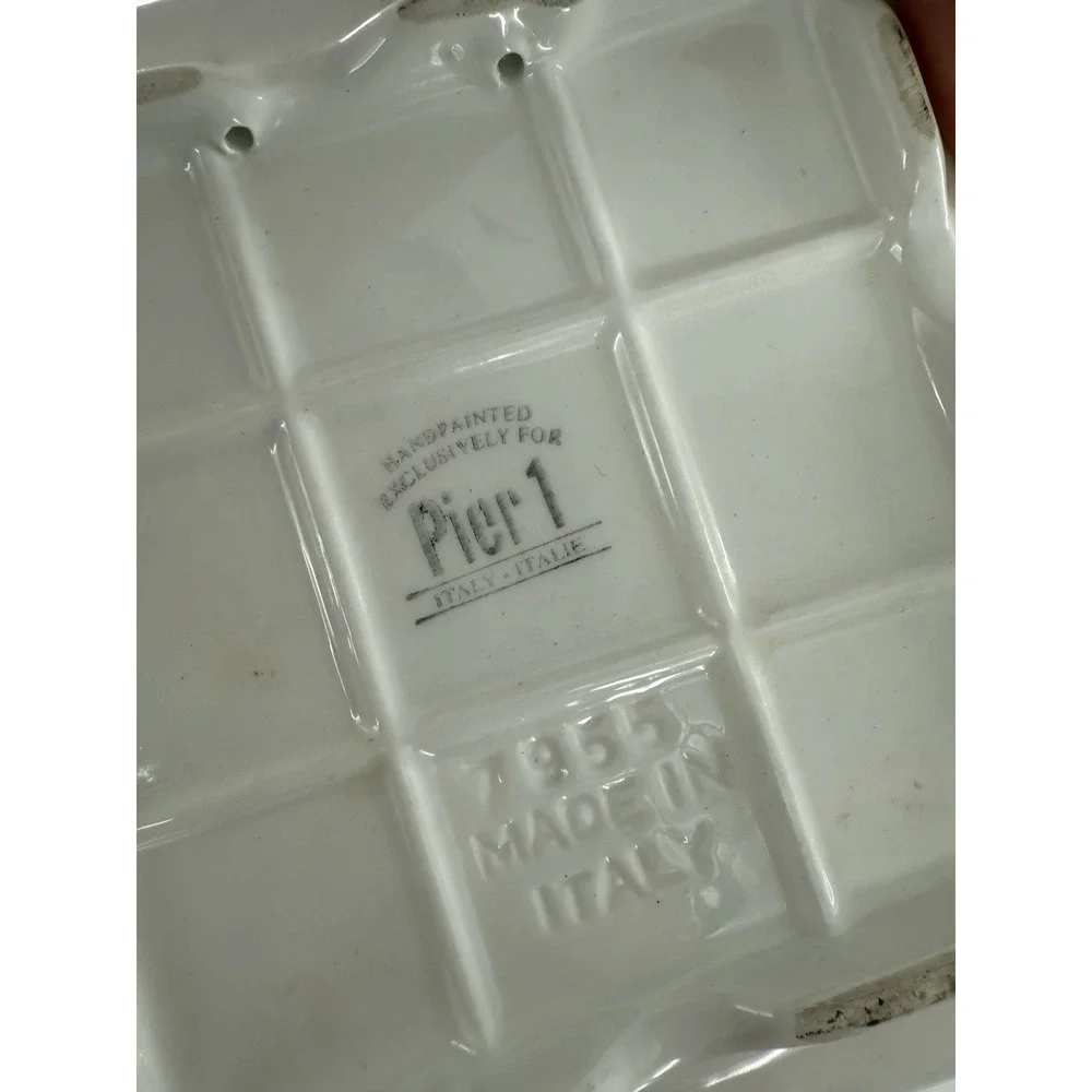 Pier 1 Hand‎ Painted Mosaic 2 Piece Trivet Set - Made in Italy 6